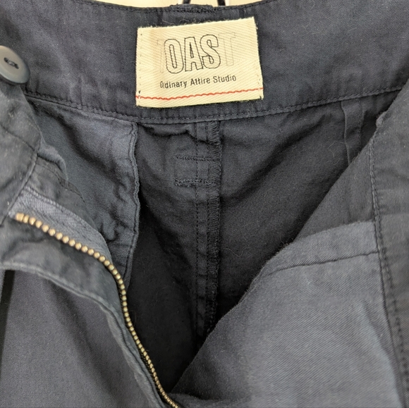 TOAST Women's Size 10 Cotton Navy Wide-Leg Pleat Front Culotte Pants *Runs Small - Picture 5 of 6